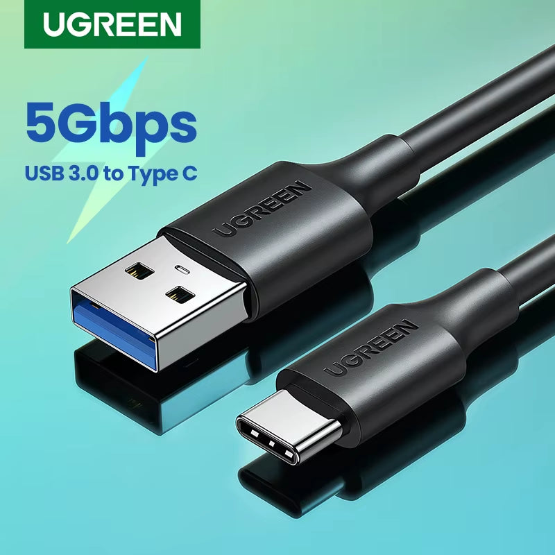 USB C Cable 5Gbps USB3.0 a to USB C for Iphone 17 16 15 Ipad Samsung S25 S24 for Switch M2 SSD NVME USB3.0 Data 18W Cable