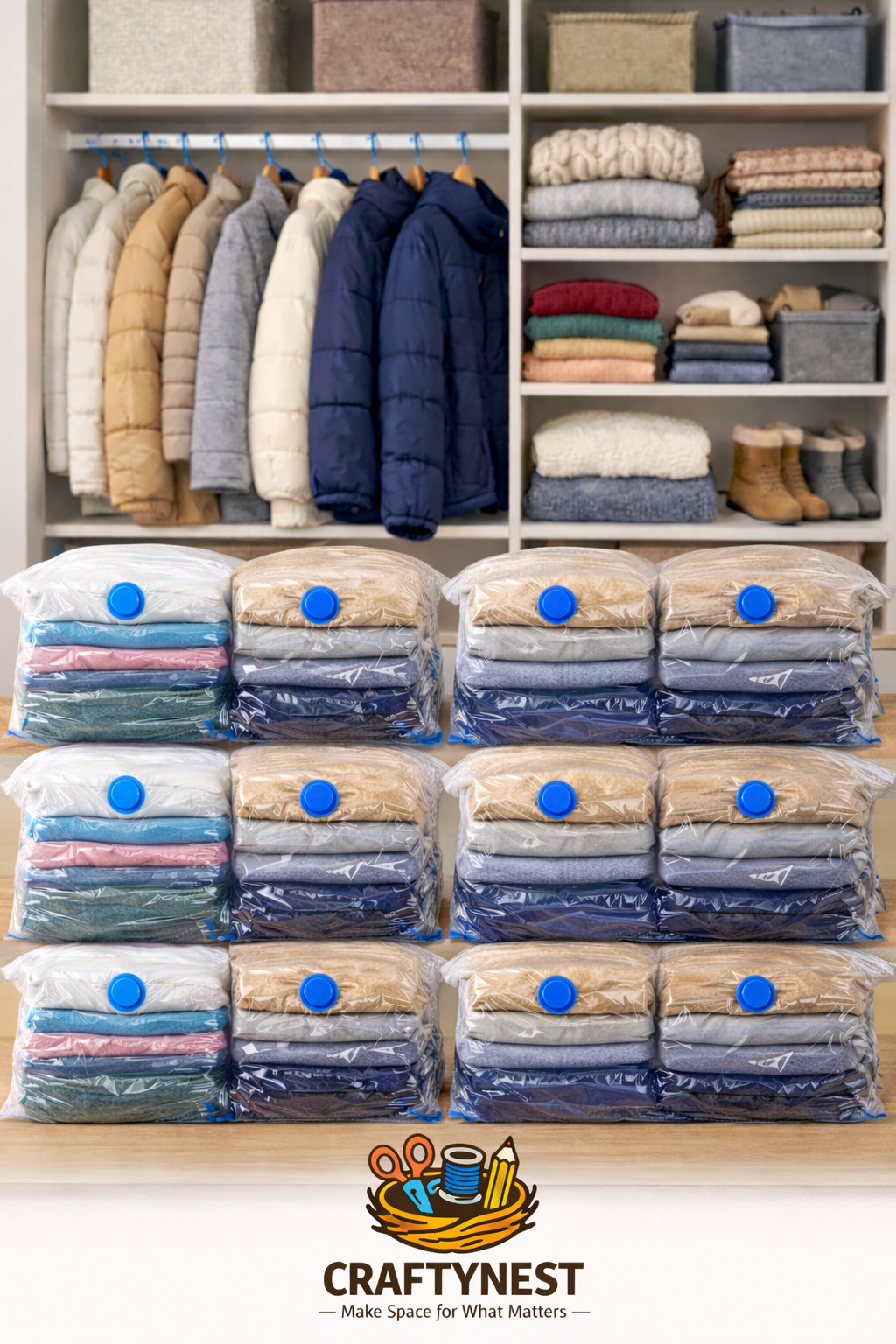 Extra Large Vacuum Storage Bags – Save 80% Space for Duvets, Bedding & Clothes